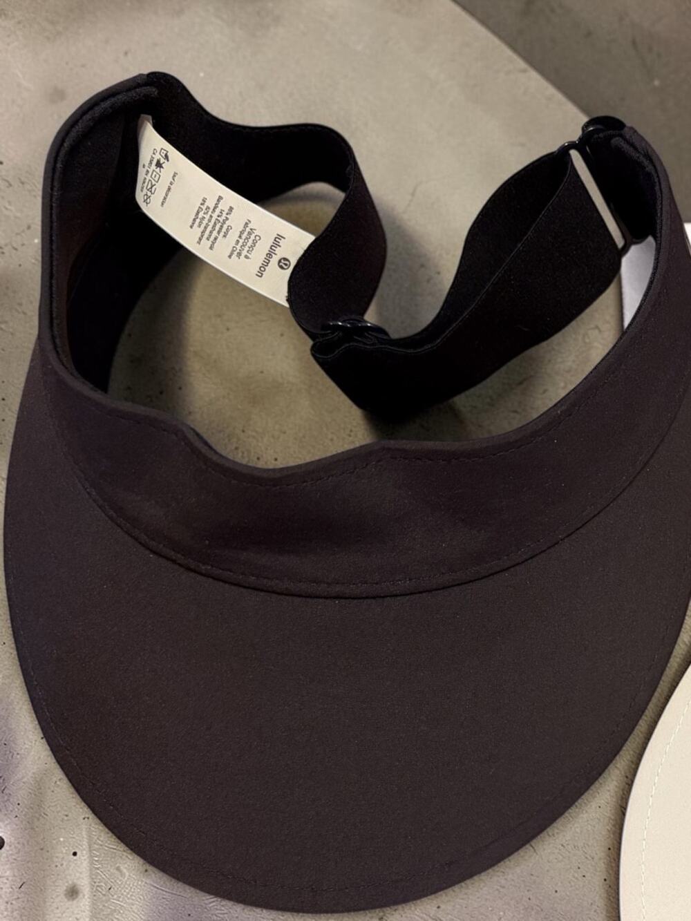 Lululemon Fast Paced Run Visor Black Adjustable OS Athletic Golf Tennis Hat